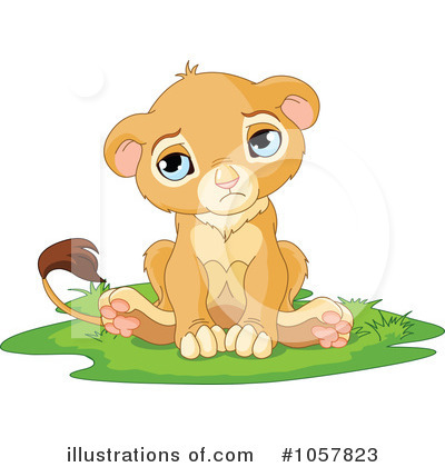 Royalty-Free (RF) Lion Clipart Illustration by Pushkin - Stock Sample #1057823