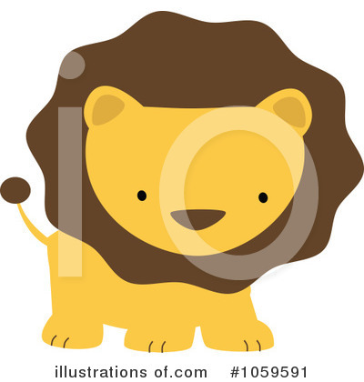 Royalty-Free (RF) Lion Clipart Illustration by peachidesigns - Stock Sample #1059591