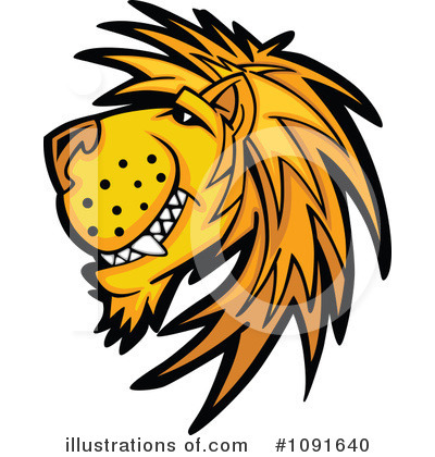 Royalty-Free (RF) Lion Clipart Illustration by Chromaco - Stock Sample #1091640