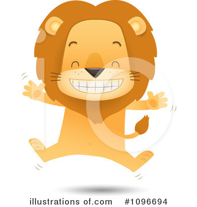 Royalty-Free (RF) Lion Clipart Illustration by Qiun - Stock Sample #1096694