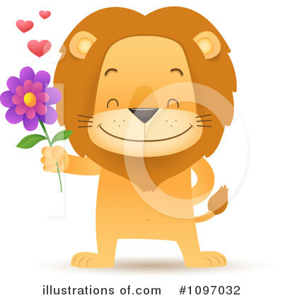 Royalty-Free (RF) Lion Clipart Illustration by Qiun - Stock Sample #1097032