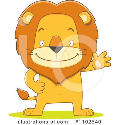 Royalty-Free (RF) Lion Clipart Illustration by Qiun - Stock Sample #1102540