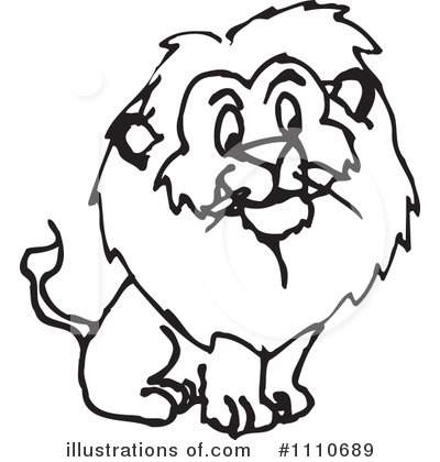 Lion Clipart #1110689 by Dennis Holmes Designs