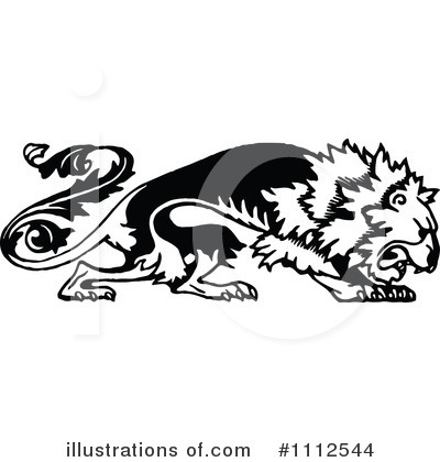 Royalty-Free (RF) Lion Clipart Illustration by Prawny Vintage - Stock Sample #1112544