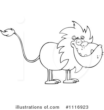 Royalty-Free (RF) Lion Clipart Illustration by Hit Toon - Stock Sample #1116923