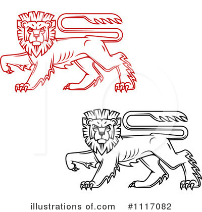 Royalty-Free (RF) Lion Clipart Illustration by Vector Tradition SM - Stock Sample #1117082