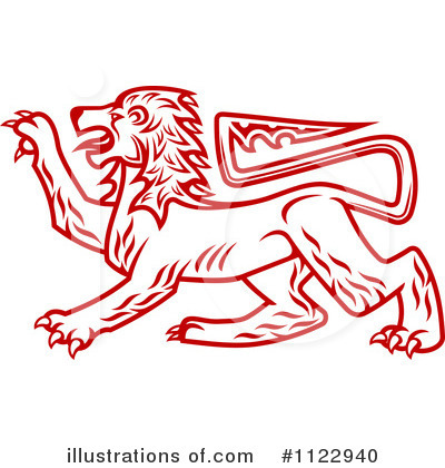 Heraldic Lion Clipart #1122940 by Vector Tradition SM