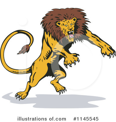 Royalty-Free (RF) Lion Clipart Illustration by patrimonio - Stock Sample #1145545