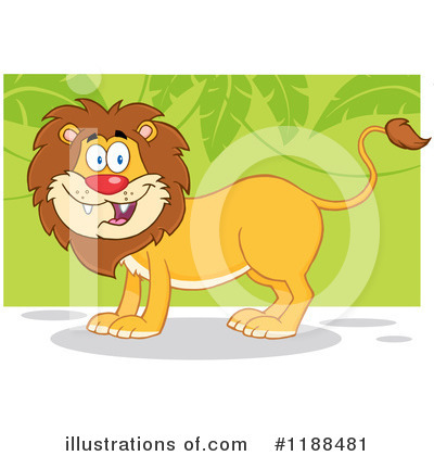 Royalty-Free (RF) Lion Clipart Illustration by Hit Toon - Stock Sample #1188481