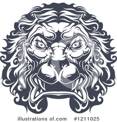 Royalty-Free (RF) Lion Clipart Illustration by Vector Tradition SM - Stock Sample #1211025
