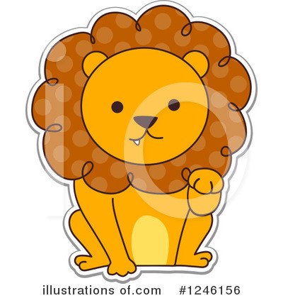 Royalty-Free (RF) Lion Clipart Illustration by BNP Design Studio - Stock Sample #1246156