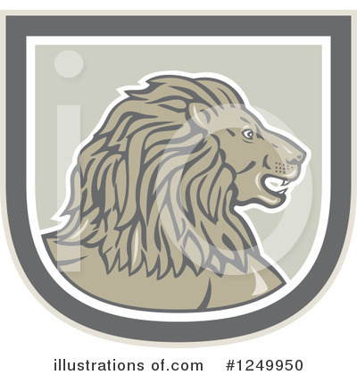 Royalty-Free (RF) Lion Clipart Illustration by patrimonio - Stock Sample #1249950
