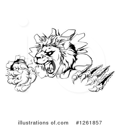 Royalty-Free (RF) Lion Clipart Illustration by AtStockIllustration - Stock Sample #1261857