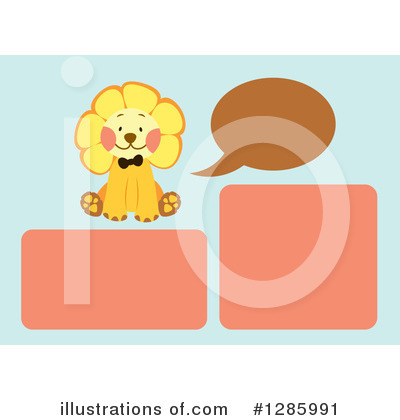 Royalty-Free (RF) Lion Clipart Illustration by Cherie Reve - Stock Sample #1285991