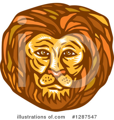 Royalty-Free (RF) Lion Clipart Illustration by patrimonio - Stock Sample #1287547