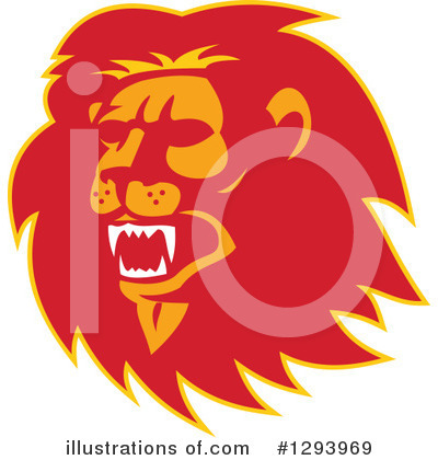 Royalty-Free (RF) Lion Clipart Illustration by patrimonio - Stock Sample #1293969
