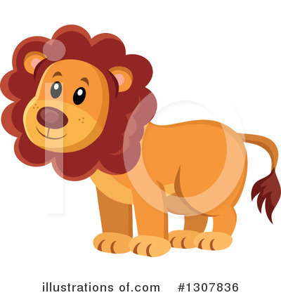Royalty-Free (RF) Lion Clipart Illustration by visekart - Stock Sample #1307836