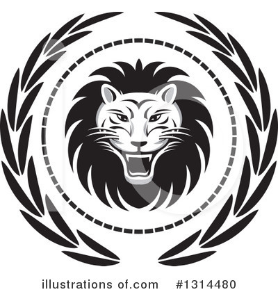 Royalty-Free (RF) Lion Clipart Illustration by Lal Perera - Stock Sample #1314480
