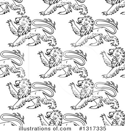 Royalty-Free (RF) Lion Clipart Illustration by Vector Tradition SM - Stock Sample #1317335
