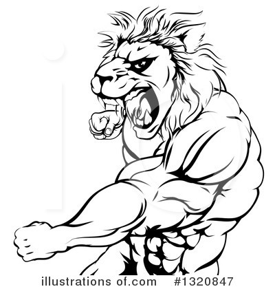 Royalty-Free (RF) Lion Clipart Illustration by AtStockIllustration - Stock Sample #1320847