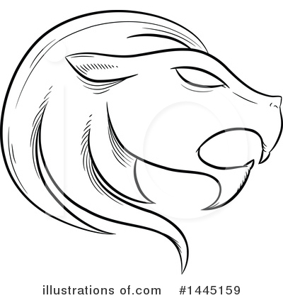 Royalty-Free (RF) Lion Clipart Illustration by cidepix - Stock Sample #1445159