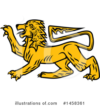 Heraldic Lion Clipart #1458361 by Vector Tradition SM