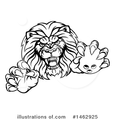 Royalty-Free (RF) Lion Clipart Illustration by AtStockIllustration - Stock Sample #1462925