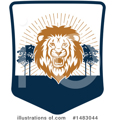 Royalty-Free (RF) Lion Clipart Illustration by Vector Tradition SM - Stock Sample #1483044