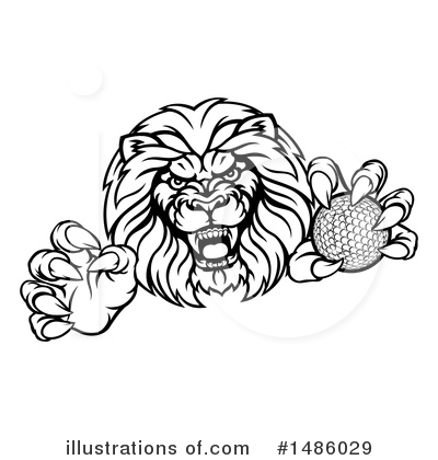 Royalty-Free (RF) Lion Clipart Illustration by AtStockIllustration - Stock Sample #1486029