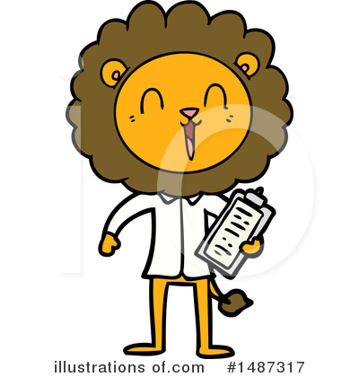 Royalty-Free (RF) Lion Clipart Illustration by lineartestpilot - Stock Sample #1487317
