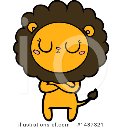 Royalty-Free (RF) Lion Clipart Illustration by lineartestpilot - Stock Sample #1487321