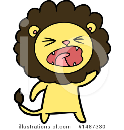 Royalty-Free (RF) Lion Clipart Illustration by lineartestpilot - Stock Sample #1487330