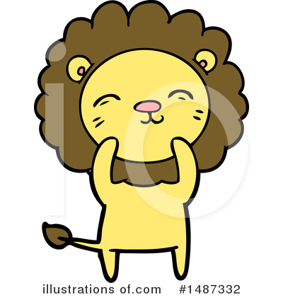 Royalty-Free (RF) Lion Clipart Illustration by lineartestpilot - Stock Sample #1487332