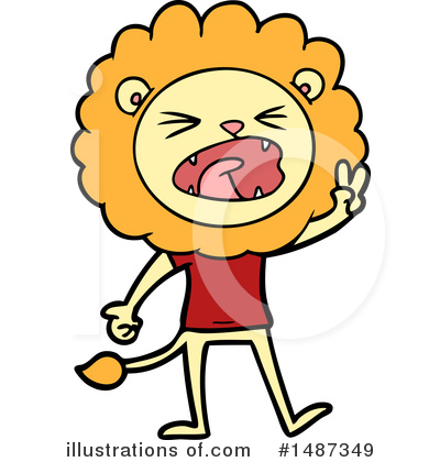 Royalty-Free (RF) Lion Clipart Illustration by lineartestpilot - Stock Sample #1487349