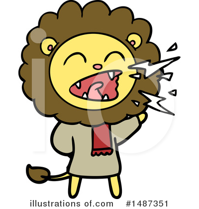Royalty-Free (RF) Lion Clipart Illustration by lineartestpilot - Stock Sample #1487351