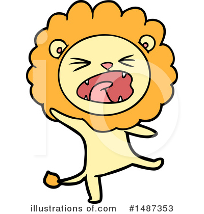 Royalty-Free (RF) Lion Clipart Illustration by lineartestpilot - Stock Sample #1487353