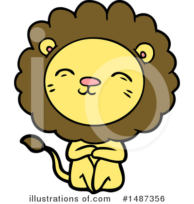 Royalty-Free (RF) Lion Clipart Illustration by lineartestpilot - Stock Sample #1487356