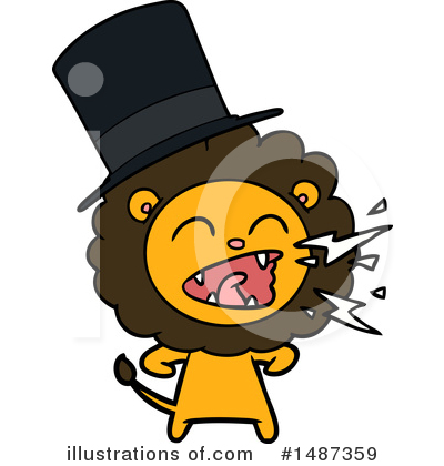 Royalty-Free (RF) Lion Clipart Illustration by lineartestpilot - Stock Sample #1487359