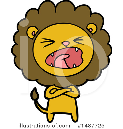 Royalty-Free (RF) Lion Clipart Illustration by lineartestpilot - Stock Sample #1487725