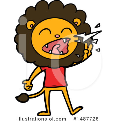 Royalty-Free (RF) Lion Clipart Illustration by lineartestpilot - Stock Sample #1487726