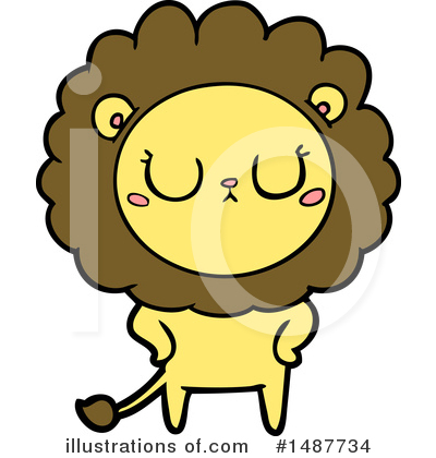 Royalty-Free (RF) Lion Clipart Illustration by lineartestpilot - Stock Sample #1487734