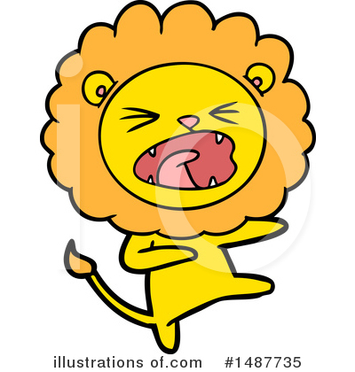 Royalty-Free (RF) Lion Clipart Illustration by lineartestpilot - Stock Sample #1487735