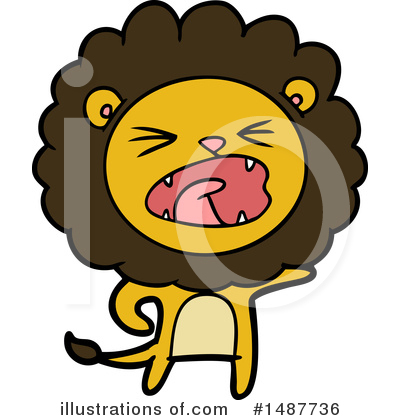 Royalty-Free (RF) Lion Clipart Illustration by lineartestpilot - Stock Sample #1487736
