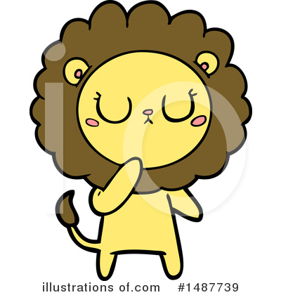 Royalty-Free (RF) Lion Clipart Illustration by lineartestpilot - Stock Sample #1487739