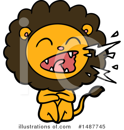 Royalty-Free (RF) Lion Clipart Illustration by lineartestpilot - Stock Sample #1487745