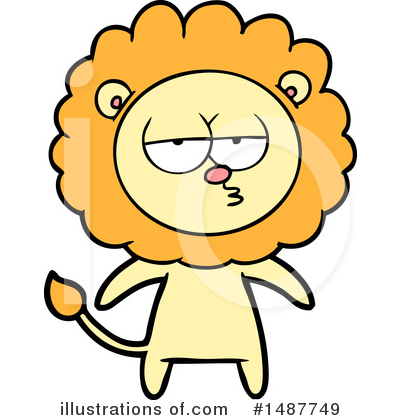 Royalty-Free (RF) Lion Clipart Illustration by lineartestpilot - Stock Sample #1487749