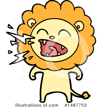 Royalty-Free (RF) Lion Clipart Illustration by lineartestpilot - Stock Sample #1487753