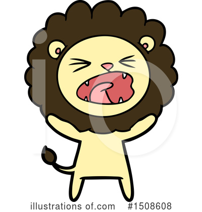 Royalty-Free (RF) Lion Clipart Illustration by lineartestpilot - Stock Sample #1508608