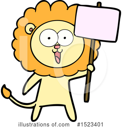 Royalty-Free (RF) Lion Clipart Illustration by lineartestpilot - Stock Sample #1523401