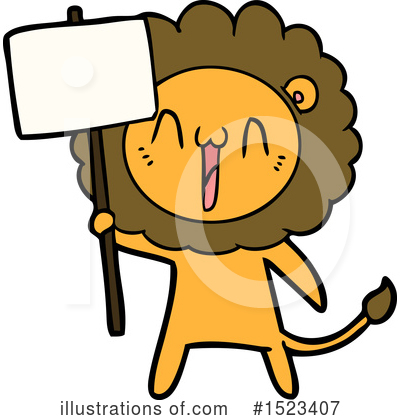 Royalty-Free (RF) Lion Clipart Illustration by lineartestpilot - Stock Sample #1523407